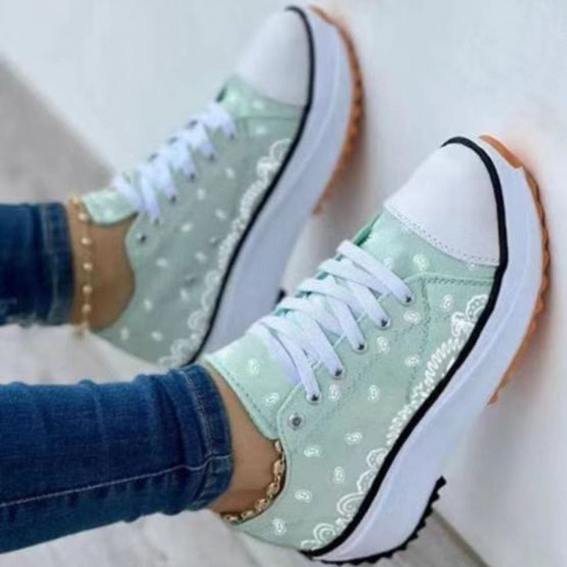 Cute Throwback Canvas Women Sneakers