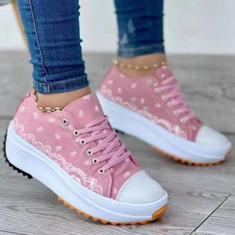 Cute Throwback Canvas Women Sneakers