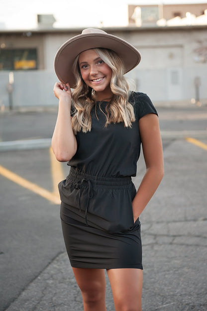 DT Women's DOWNTOWN Lightweight Dress in Black - Lush Mom's Fav Pick of the Day!