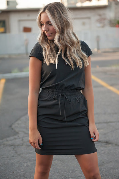 DT Women's DOWNTOWN Lightweight Dress in Black - Lush Mom's Fav Pick of the Day!